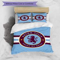 Aston Villa Football Club Printed Pattern Duvet Cover Set – includes 1 duvet cover and 2 matching pillowcases Bedroom decor Christmas gifts 135cm*200cm