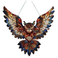 Imitation Stained Glass Style Acrylic Bat Suncatcher Gothic Bat Hanger Pendant  Gift Style C