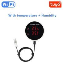 Tuya Smart Wireless WIFI Hygrometer Thermometer With Externa Probe Sensor Temperature Humidity Alarm Detector 1m External Probe juoda