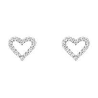Daniel Wellington Heart-shaped design earrings, same style for men and women, silver DW00401610 sidabras