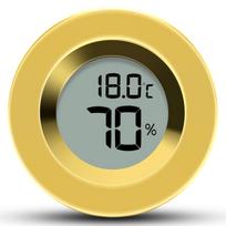 Cigar Temperature and Humidity Meter Electronic Digital Indoor Circular Humidity Room Temperature Cigar Humiditymeter auksas