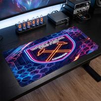 West Ham United Football Print Large Mouse Pad, Anti-Slip Extended Gaming Desk Mat for Office Home 30cmx60cm（11.8x23.6inch）