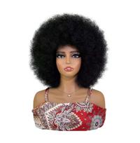 Synthetic High Temperature Fiber Afro Wig Cap Natural Fluffy Voluminous Afro Wig for Women Daily Party Cosplay Styling Wear (as the picture,11 inch)