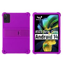 Silicone Case for ROWT A10 10 Inch Tablet Shockproof Protective Cover with Kickstand TPU Full Body Drop Protection Anti-Slip Rug For  ROWT A10 10in violetinė