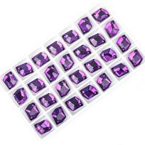 Eco-Friendly Nickel-Free High-Grade Crystal Drop-Shaped Loose Glass Sew-On Rhinestone Bag Accessories 13*17mm 20pcs/bag violetinė