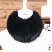 ZDFURS Real Fox Fur Collar & Scarf 100% Natural Winter Warm Breathable Fur with Magnet Square Style for Women Outdoor Use juoda