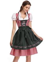 Ecowalson Oktoberfest Ladies Fancy Dress Costume German Beer Festival Maid Wench S