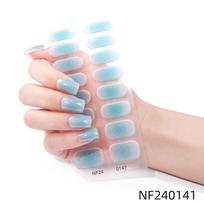 Zhengxiang Custom French Gel Nail Art Stickers European American UV Baking Lamp Hardening Semi-Cured Nail Stickers Bronzing Nf240119
