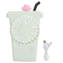 Green Cartoon Mini Fan - USB Rechargeable, 3 Speeds, Portable for Home & Outdoors