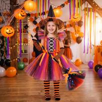 Halloween Themed Kids Clothing Set, Costume Outfit for Boys and Girls L raudona