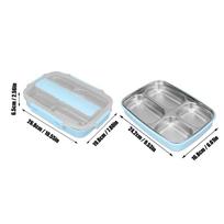 4 Compartment Insulated Lunch Box 1.2L Food Storage Container Portable Bento Lunch Box  For Travel juoda