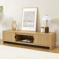 Meuble TV UTICA effet chêne 160cm - Bois
