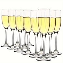 12 vnt. Klasikinių šampano taurių rinkinys 6 oz Elegantiškos kojelės Krištolo skaidrumo šampano taurės Putojančio vyno taurė 12pcs