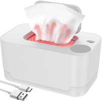 USB Baby Wipe Warmer LED Light Wet Wipes Keep warm Storage Tissue Box Adjustable Temperature Heating Portable Diaper Dispenser