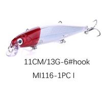 HENG JIA Plaukiantis/Nuskęstantis Minnow tipo masalas 11cm 13g jūrinėms lydekoms ir šapalams 11cm/13g