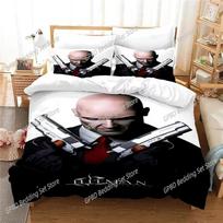 Game Hitman Killer Bedding Set For Bedroom Soft Modern Bedspreads Comefortable Kids Duvet Cover Quilt Cover And Pillowcase EU Single(135*200cm)3pcs