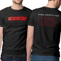 Cotton T-Shirt Depeche Mode Global Spirit Tour With Tour Dates Concert Unisex T-Shirt M black