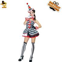 Adult women's clown costumes, Halloween cosplay costumes, party clothes, masquerade, stage costumes S