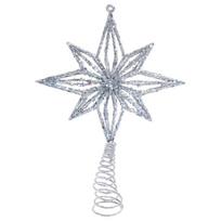Sturdy Recyclable Metal Star Tree Toppers Holiday Decoration Resistant To Tipping And Corrosions sidabras