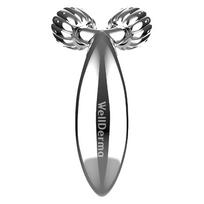 WELLDERMA Face Lifting Compact Mini Roller Facial Massage Tool Silver 1pc gray