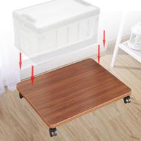 Garso įrangos laikymo dėžė su ratukais namams ir biurui Walnut Color