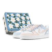 Nike Court Borough Low 2 Butter Sweetheart, Reverse Mismatched Design Slip Resistant Slip Resistant Low top BQ5448-100(TeamS-S-BOX) 39