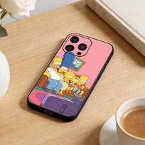 The S-Simpsons Cartoon Phone Case For iPhone17,16,15,14,13,12 Plus,Max Soft Silicone Black Cover iPhone12PROMAX