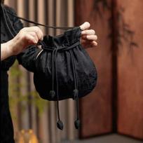 Hanfu Aksesuarai Retro Siuvinėjimas Šilkinės Raišteliu Rankinės Moteriška Piniginė Piniginės Papuošalų Pakuotės Sandėliavimo Kibiro Krepšys
