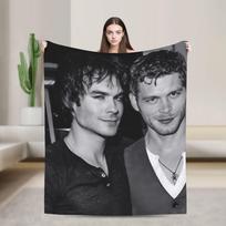 The Vampire Diaries Damon Salvatore TV Series Blanket Quality Super Soft  Bedding Throws Winter Travel Funny Bedspread 75x90cm