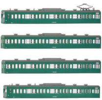 Greenmax N Gauge JNR JR 103 Series Low Emerald Green Basic Body Kit B 18018 Railway Model Train Cab, Non-Unit Window, Air-Conditioned, 4-Car