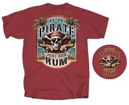 Instant Pirate just add Rum Funny T'shirt Tee 3XL L
