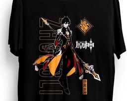 Hu Tao Genshin Impact Japan Aesthetic Anime Japanese Vaporwave Genshin Impact Raiden Shogun Gaming T-Shirt, Anime Waifu Shirt 4XL