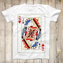 Queen Cheat King with Jack Tee Playing Card Design Super Cool Lucky Hand Poker Chips Best Gift Unisex Top T-Shirt 2817 3XL
