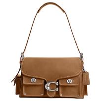 COACH TabbyCargo Natūralios grūdėtos odos peties rankinė Vidutinė Moteriška Ruda Basic Set (Bag + Dustproof Bag) ruda