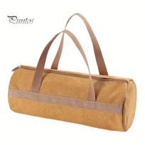 Camping Storage Bag Outdoor Tools with Handle, Tent Stake Peg Rope Large Capacity Pouch, Waterproof Canvas Hiking Gear Organizer Tote Zipper Accessory chaki