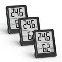 3 Pack  Hygrometer Comfort Face Display Stand Magnet Hanging Simple Alarm Infectious Disease Prevention Heat Stroke juoda