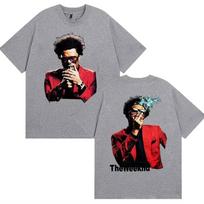 Pop Singer Artist The Weeknd Print Anime TShirt Unisexs Unisexs Casual Short Sleeve Crew Neck Cotton Tee Unisex Fashion Street S
