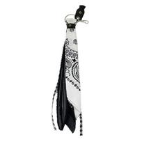 Rock Punk Motorcycle Handlebar Decoration Hip Hop Wallet Chain Universal Metal Keychain balta/juoda