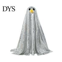 Interchangeable Goose Costume Halloween Ghost Costume, with Shiny Sequin Decor, Sequined Cloak Statue Atmosphere Prop, for Holiday Yard Decorations B