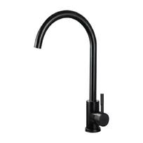 Taps for Kitchen Sinks Deck Mounted Modern Black Kitchen Sink Stainless Steel Faucet (as the picture,Stainless Steel)
