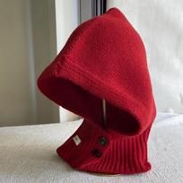 Custom Pure Wool Unisex Winter Balaclava Hat with Scarf One-piece Hooded Design Warm Ear Protection Windproof  Hat Factory One Size