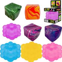Schylling Needoh Nice Cube Fidget Cube Stress Relief Anxiety Sensory Tool for Focus ADHD Office Desk Calming Gadget rožinė
