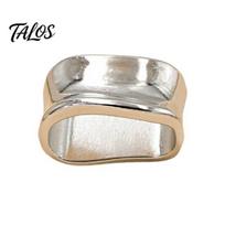 Scarf Ring for Women Oblate Irregular Ring, Geometric Simple Clip, Modern Electroplated Holder Neckerchiefs Scarves Shirts Elegant Accessory sidabras