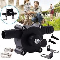 Small Electric Drill Pump Heavy Duty Round Shank Liquid Transfer Pump Portable High Quality Self Suction Centrifugal Pump (Black,3V&CN) juoda