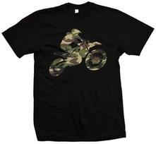 Motocross , camouflage color off road motorcycle FMX motorcycle Unisex T-shirt S gray
