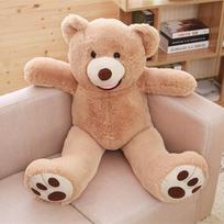 1M Giant Bear Plush Toy Large Size Bear Stuffed Animal Doll Girls Valentine's Day Gift brown