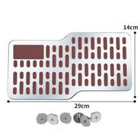 Auto Foot Rest Pedal Plate Floor Carpet Mats Non-slip Stainless Heel Pad For Truck Suv Black Beige Brown Car Accessories