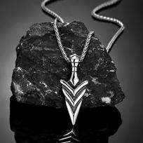 Norse Mythology Odins Spear Gungnir Necklace Men Viking Stainless Steel Pendant Scandinavian Amulet Jewelry 60CM