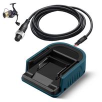 Žvejybos ritės adapteris Makita 18V ir Shimano elektriniams žvejybos ritiniams Tanacom ir Beastmaster, skirtas žvejybai sūriame ir gėlame vandenyje, žvejybos stalas, mėlyna