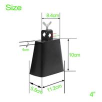 Jazz Drum Cowbell Loud Cow Bell Drums Crisp Cowbell Percussion Instruments Metal Cowbell for Concert Band Gatherings